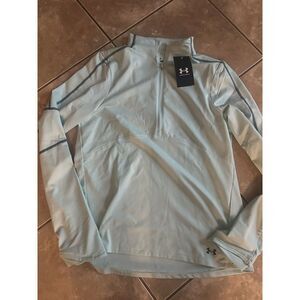 NWT Under Armour M 1/2 Zip Training Jacket Top Seafoam Fitted